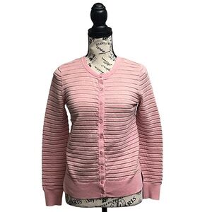 Loft Outlet Pink nautical preppy coquette Cardigan Womens Preppy Size S